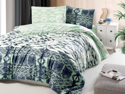 Povlečení krep 140x200, 70x90cm Nemo green (Zapínání hotelový uzávěr)