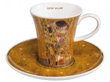 Goebel Klimt Espresso šálek s podšálkem Polibek