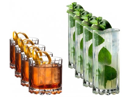 Riedel Drink Specific Glassware ROCKS & HIGHBALL SET sada 8 kusů
