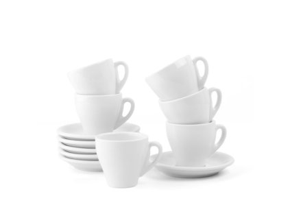 Espressoset Italiano IT 001 SET 12 mit UTA 111 glatt Holst Porzellan 600x600