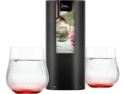 211748 eisch 2 univerzalni sklenice eisch rising cervene v darkove tube
