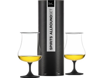 212021 eisch 2 univerzalni sklenice na destilaty cerne aroma vicka v darkovem tubusu