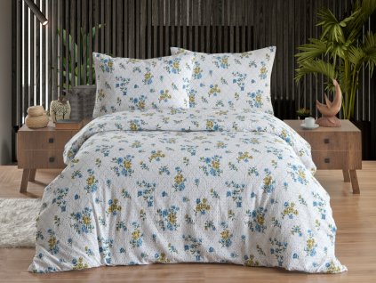 Krepový povlak na polštář Olívie blue (Rozměr 30x40)