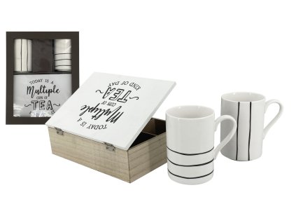 21439 darkovy cajovy set 2 ks hrnek dreveny box na caj