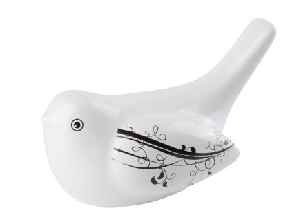 2704 dekorace bird 13x6 9x7cm black