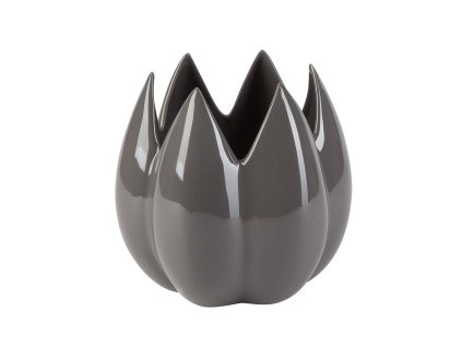 1537 dekorace bud vaza kvetinac 20x20x19 cm seda