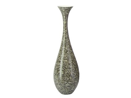 6024 dekoracni vaza 15 5x52cm cerna bila