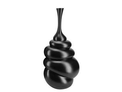 6009 dekoracni vaza 23 5x34 5x74cm matna cerna