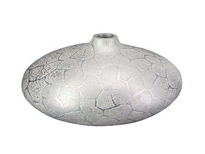 6021 dekoracni vaza 30x41x22cm stribrna