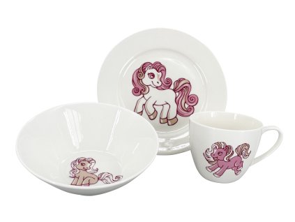 22736 detsky jidelni set pony 3 ks salek miska talir