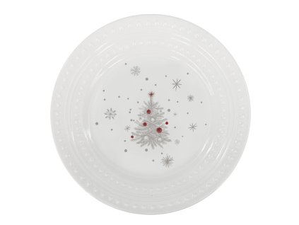 Dezertní talíř Embos Koleda, vánoční dekor, materiál porcelán, ø 19 cm