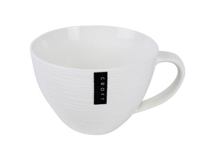Hrnek Croft – materiál porcelán, objem 400 ml, barva bílá, jemně zdobený na vnější straně.