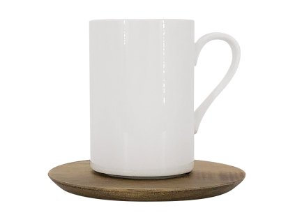 Hrnek Pipe, 400ml s dřevěným podšálkem