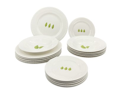 20559 jidelni souprava embos line leaf 18 ks