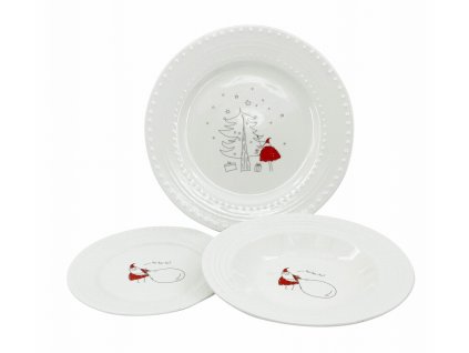 19560 3 jidelni souprava embos line xmas 3ks