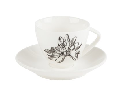 Kávový šálek s podšálkem Fleur 150ml