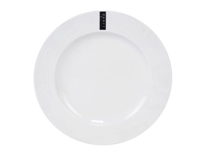 Mělký talíř Croft – materiál porcelán, ø 27,5 cm, barva bílá, jemně zdobené okraje.