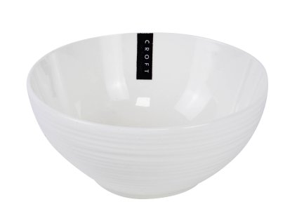 Miska Croft – materiál porcelán, ø 16 cm, barva bílá, jemně zdobená na vnější straně.