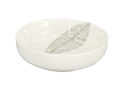 Miska malá - na oříšky, na dipy, bílá s šedým dekorem, materiál porcelán, ø 11,5 cm