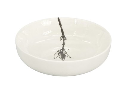 Miska malá - na oříšky, na dipy, bílá s dekorem magnolie, materiál porcelán, ø 11,5 cm