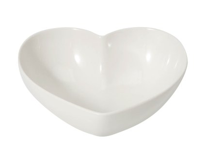 Miska Srdce – materiál porcelán, velikost 12,5 x 13 cm, vysoká 5 cm, barva bílá, tvar srdce.