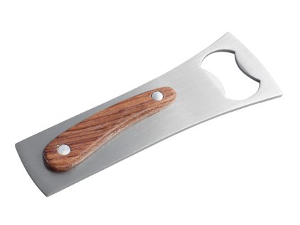 1660 otvirak na lahve vykladany drevem nerez matna