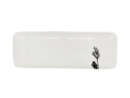 Servírovací porcelánový tác Carré, rozměr 33x12cm, bílý, s dekorem Field.