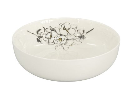 Polévková miska Fine Twig , bílá s dekorem magnolie, materiál porcelán, ø 16,5 cm