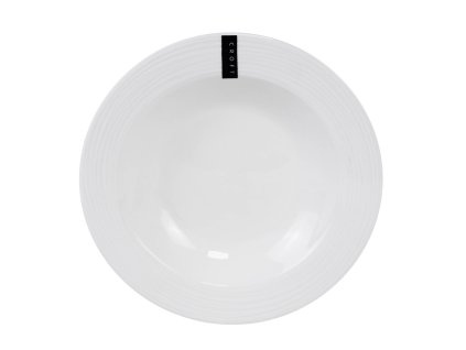Polévkový talíř Croft – materiál porcelán, ø 23 cm, barva bílá, jemně zdobené okraje.