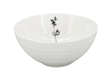 Porcelánová miska Croft Wild 16 cm s decentním černým květinovým dekorem, který dodává přírodní harmonii.