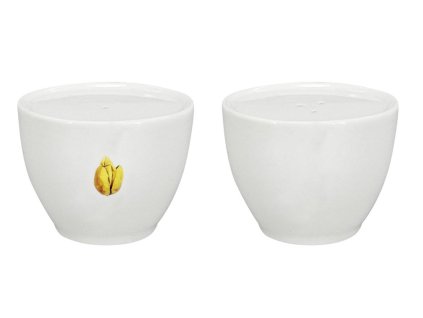Porcelánová cukřenka Croft Spring s jemným květinovým dekorem a reliéfním povrchem.