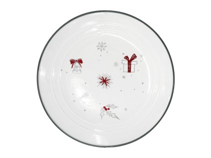 25592 vanocni dezertni talir nostalgie koleda porcelan 21 cm