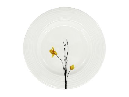 Elegantní porcelánový polévkový talíř s dekorem jarních květin. Ideální pro svěží stolování.