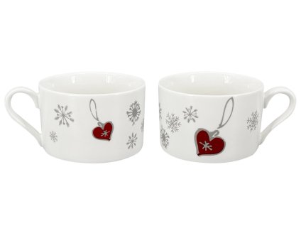 Šálek - set 2 ks, na kávu, Koleda, vánoční dekor, materiál porcelán, objem 250 ml, vhodné do myčky i mikrovlnné trouby.