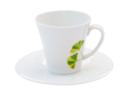 Šálek s podšálkem Ginkgo, 160 ml, ginkgo