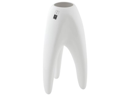 1207 vaza tripl 14x13x27cm bila