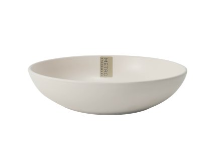 Hluboký talíř Metro – materiál keramika, ø 22 cm, barva smetanová.