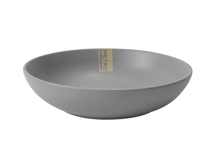 Hluboký talíř Metro – materiál keramika, ø 22 cm, barva šedá.