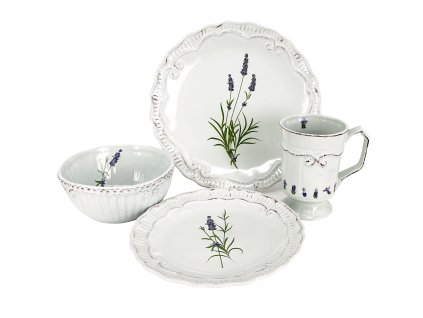 23837 jidelni souprava romance levandule 4 ks