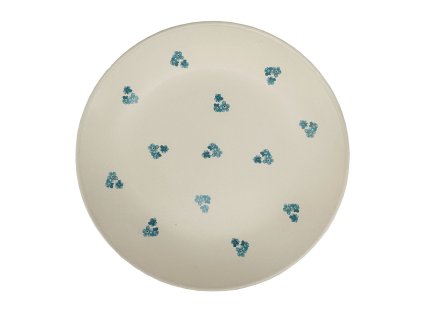 25376 keramicky dezertni talir cream pomnenka 20cm smetanova modra