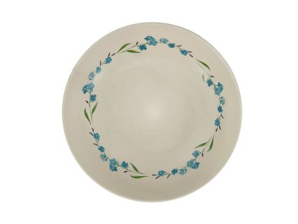 25379 keramicky hluboky talir cream pomnenka 22cm smetanova modra