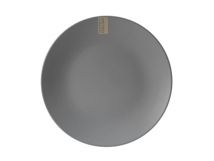 Mělký talíř Metro – keramika, ø 26,5 cm, šedá.