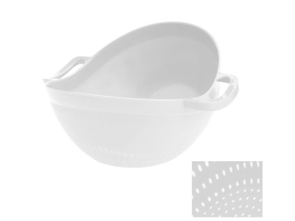 Cedník s ušima 22cm, bílý