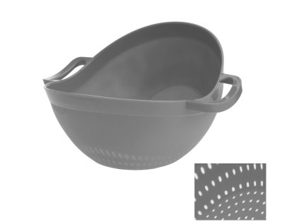 Cedník s ušima 22cm, šedý