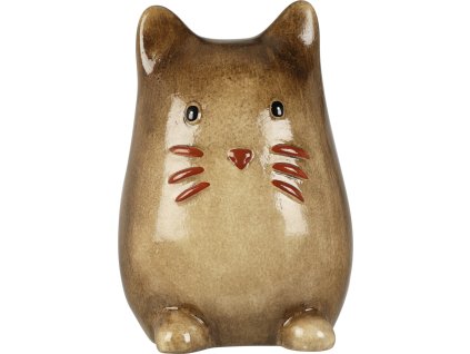 26012 1 hneda porcelanova figurka kocky misu vyska 13 cm dekorativni detail do interieru