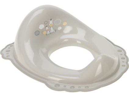 Dětské WC sedátko BabyComfort – šedé s protiskluzovou úpravou a potiskem
