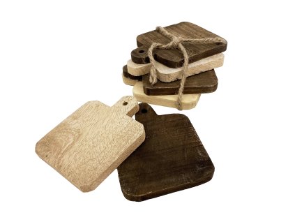 15411 drevene podlozky pod sklenice set 6ks