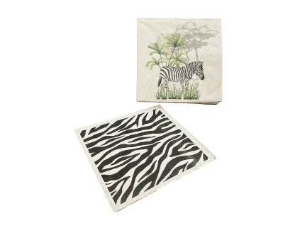 10835 papirove ubrousky safari 33x33cm zebra