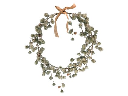 14263 1 vanocni borovicovy venec 55cm stribrna