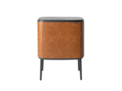 Bo Touch Bin, 11 + 23L Cognac Vegan Leather 8710755127304 Brabantia 96dpi 1000x1000px 7 NR 14797